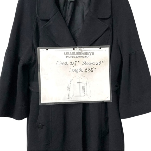 INC‎ International concepts Black Bell Sleeve Coat Jacket XL Women Fall Office - Picture 6 of 6